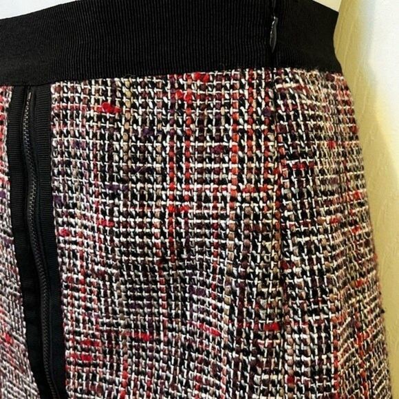ABM Liz Claiborne Sz 10 Pencil skirt black white lined petite 10p Zipper - Picture 3 of 8